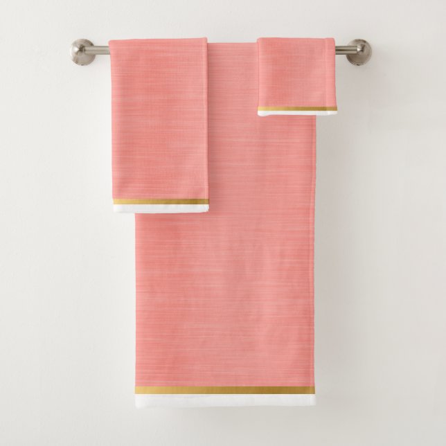 CONJUNTO DE TOALLAS DEL BAÑO DEL APRICOT METALIZAD (In situ)
