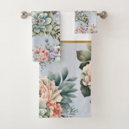 CONJUNTO DE TOALLAS DEL CUARTO DE BAÑO AZUL DE LA 
