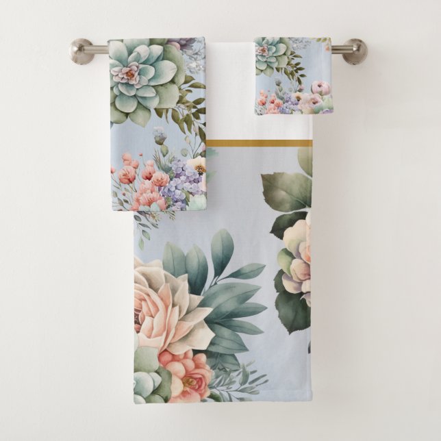CONJUNTO DE TOALLAS DEL CUARTO DE BAÑO AZUL DE LA  (In situ)
