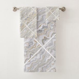 CONJUNTO DE TOALLAS DEL CUARTO DE BAÑO CON MÁRMO