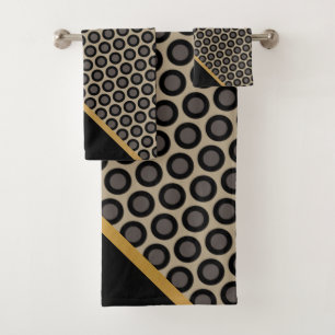 CONJUNTO DE TOALLAS DEL CUARTO DE BAÑO DE CÍRCULOS