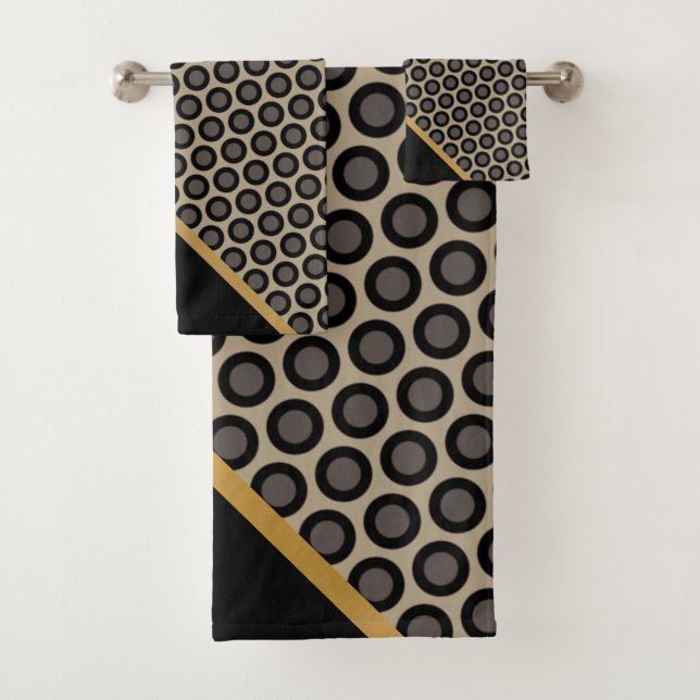 CONJUNTO DE TOALLAS DEL CUARTO DE BAÑO DE CÍRCULOS (In situ)