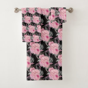 CONJUNTO DE TOALLAS DEL CUARTO DE BAÑO DE FLORES