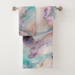 CONJUNTO DE TOALLAS DEL CUARTO DE BAÑO DE MÁRMOL D