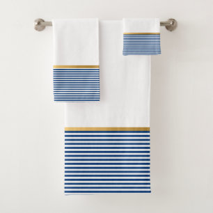 CONJUNTO DE TOALLAS DEL CUARTO DE BAÑO DE ORO AZUL
