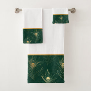 CONJUNTO DE TOALLAS DEL CUARTO DE BAÑO DE ORO DE E