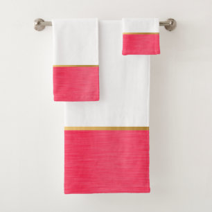 CONJUNTO DE TOALLAS DEL CUARTO DE BAÑO DE ORO ROJO