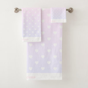 CONJUNTO DE TOALLAS DEL CUARTO DE BAÑO DEL CORAZÓN