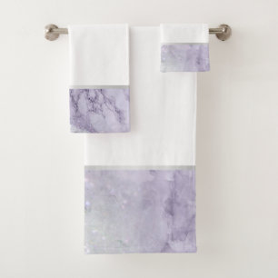 CONJUNTO DE TOALLAS DEL CUARTO DE BAÑO LILAC MARBL