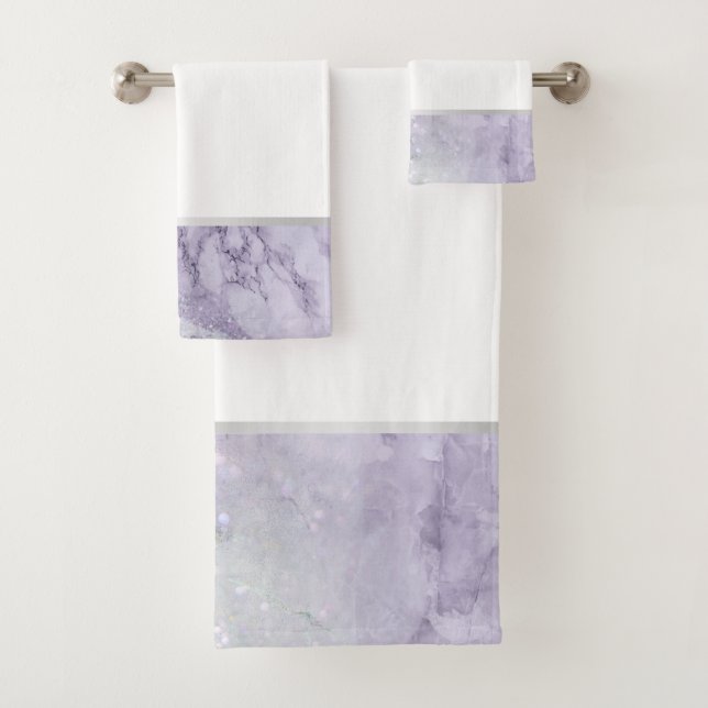 CONJUNTO DE TOALLAS DEL CUARTO DE BAÑO LILAC MARBL (In situ)