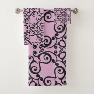 CONJUNTO DE TOALLAS DEL CUARTO DE BAÑO PASTEL PINK