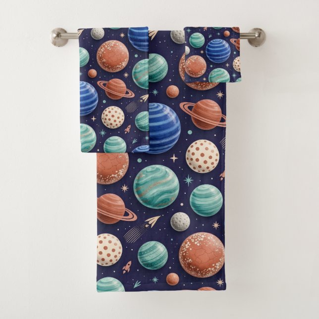 Conjunto de toallas intergalácticas de planetas (In situ)