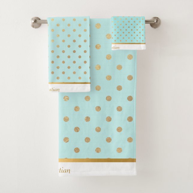 CONJUNTO DE TOALLAS PERSONALIZADAS AQUA PASTEL SPO (In situ)