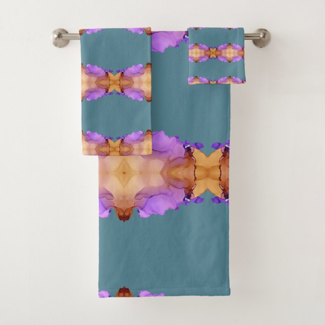 Conjunto de toallas rayadas de Mandala (In situ)