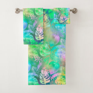 CONJUNTO DE TOALLAS TROPICALES HAWAIIANAS