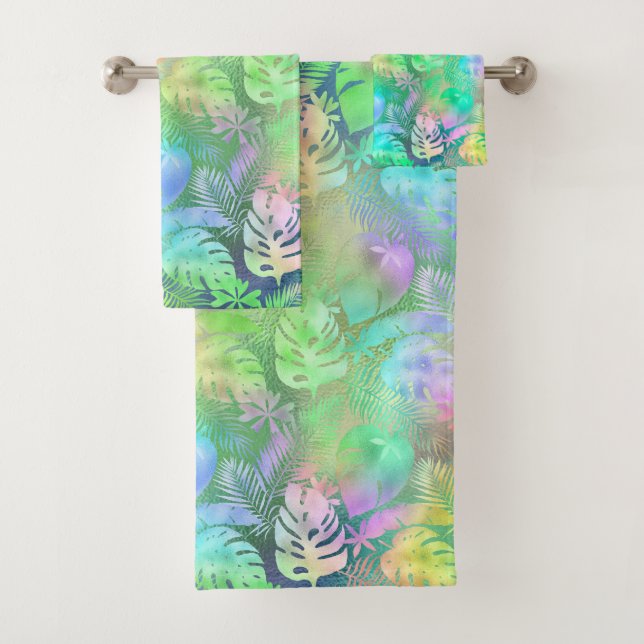 CONJUNTO DE TOALLAS TROPICALES HAWAIIANAS (In situ)