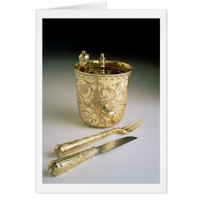 Conjunto de un cuchillo, tenedor, cuchara y vaso d (Frente)