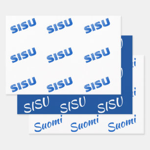 Conjunto finlandés de papel de envolver; SISU pur
