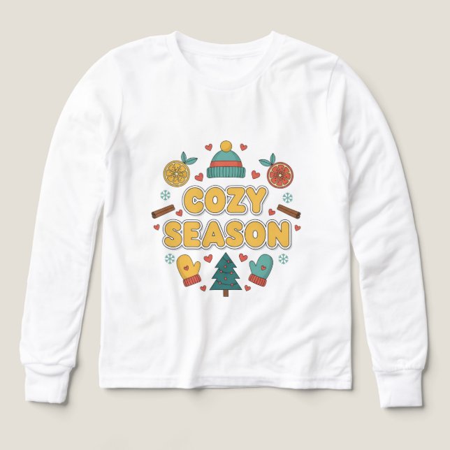 Conjunto Lindo de Temporada Acogedora de Invierno  (Diseño frontal)