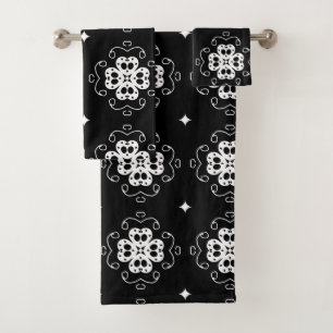 conjunto moderno de toallas de baño con flores abs