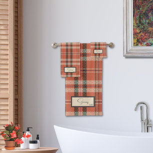 Conjunto moderno de toallas de baño de coral reves
