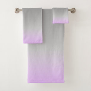 conjunto moderno de toallas de baño lilac gris om