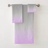 conjunto moderno de toallas de baño lilac gris omb