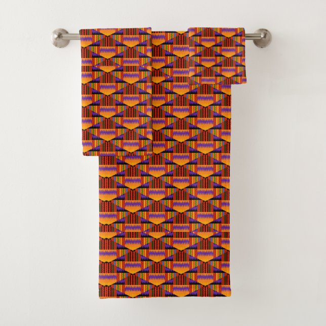 Conjunto moderno de toallas de diseño de Kente (In situ)