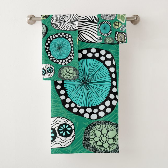 Conjunto moderno de toallas de flor Motif (In situ)