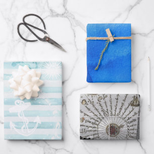 Conjunto náutico de papel de elaboración