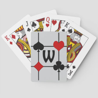 Conjuntos de cartas de juego Art Deco v2 monograma