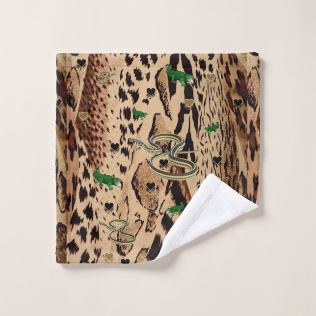 Conjuntos de toallas de baño de leopardo y serpien (Toallita)