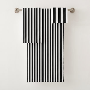 Conjuntos de toallas de baño en franja blanca y n