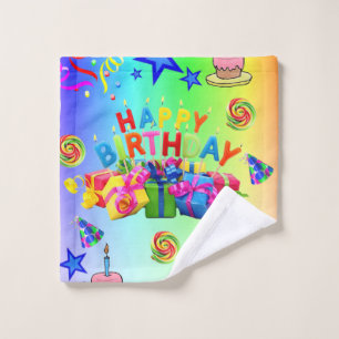 Conjuntos de toallas de baño para cumpleaños