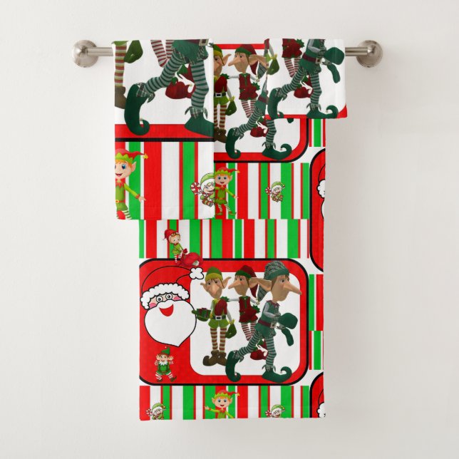 Conjuntos de toallas de baño para navidades, Elf (In situ)
