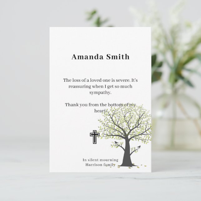 Conmemoración de tarjetas de caridad con árbol (Anverso de pie)