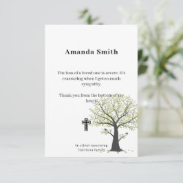 Conmemoración de tarjetas de caridad con árbol