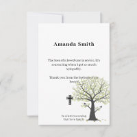 Conmemoración de tarjetas de caridad con árbol