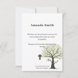 Conmemoración de tarjetas de caridad con árbol