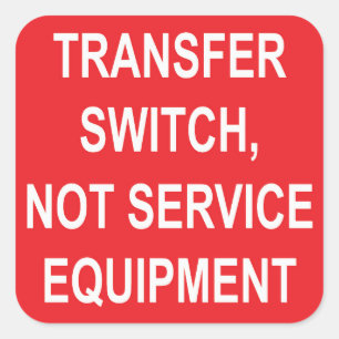 Conmutador de transferencia, no etiqueta de equipo