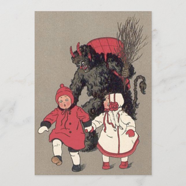Conmutador Krampus Persiguiendo Niños (Anverso)