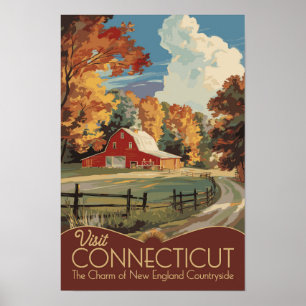 Connecticut Campo Viaje Arte Vintage