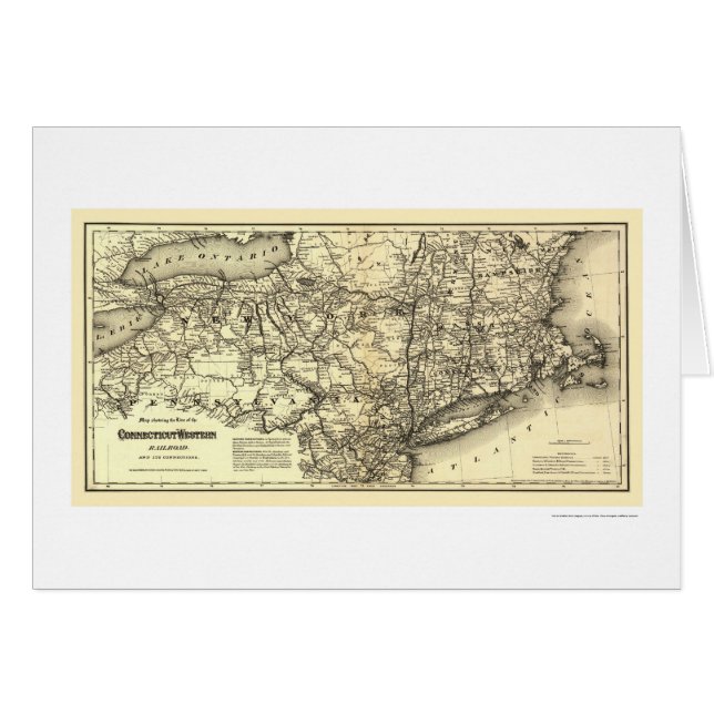 Connecticut y mapa occidental 1871 del ferrocarril (Anverso (Horizontal))
