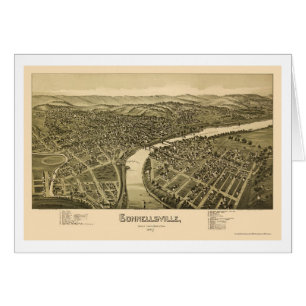 Connellsville, mapa panorámico del PA - 1897