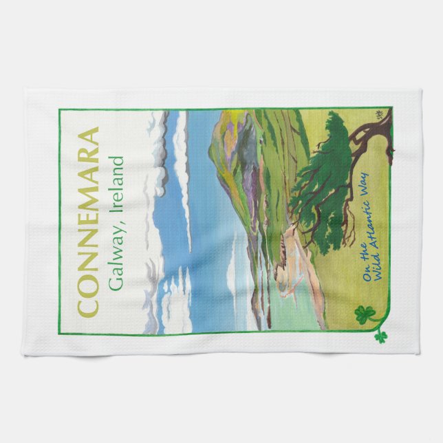 Connemara, Toalla de té Poster de Galway (Horizontal)