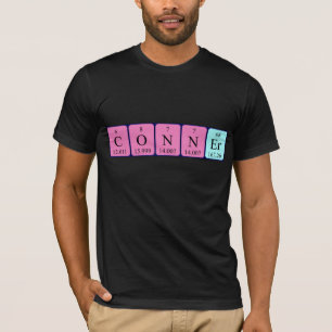 Conner camisa de nombre de tabla periódica