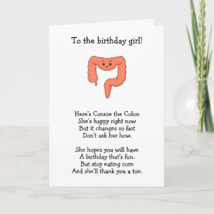 Connie de la tarjeta de cumpleaños de Colon