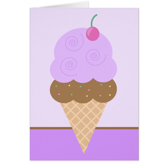 Cono de crema de hielo púrpura (Frente)