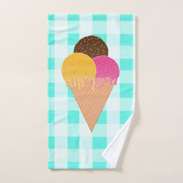 cono de gofre de helado (Toalla de mano)
