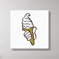 Cono de helado de arte pop o corneta